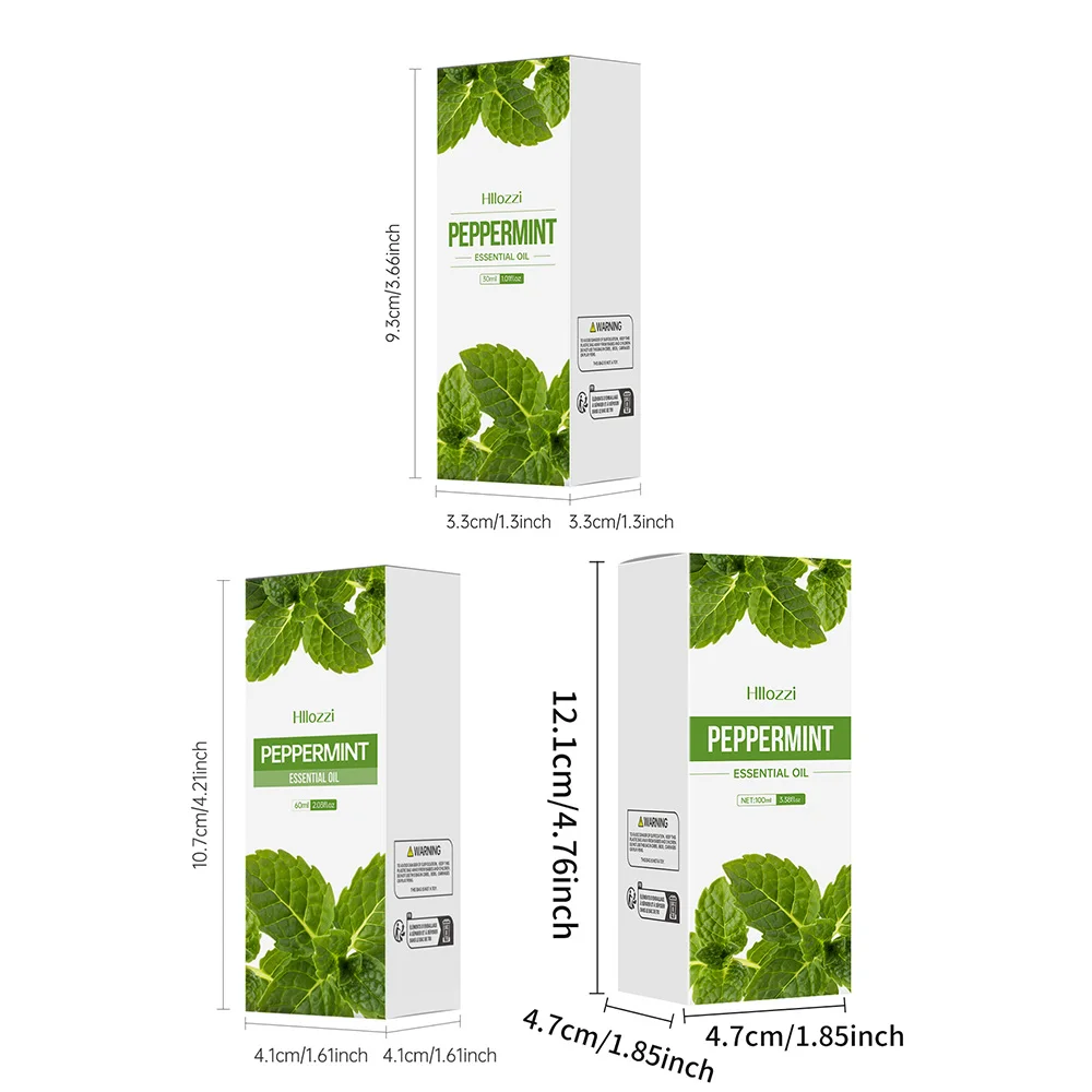 30 مللي/60 مللي/100 مللي مستخلص نباتي من النعناع للعناية بالجسم زيت أساسي عطر خفيف يدوم طويلاً مناسب للوجه والشعر والبشرة والجسم