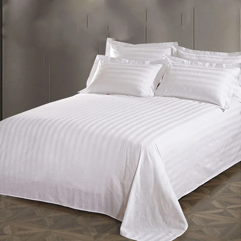 Hotel Style 100% Cottton Comfortable Bed Sheets Soft Skin Friendly and Hypoallergenic Hygroscopic Sheet Durable Washable Sheets 2