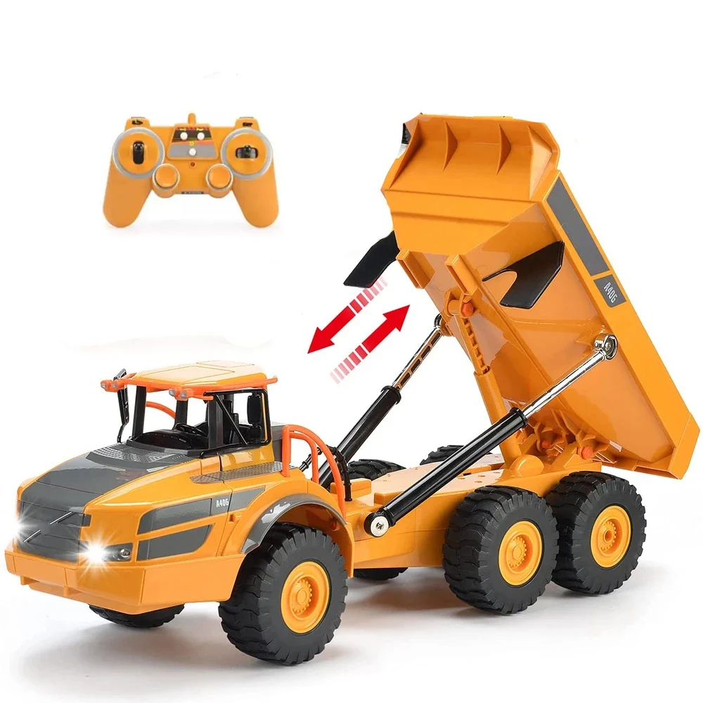 Double E 1/24 RC Truck Dumper A40G crawler Tractor 2.4Ghz Radio Controlled Car Model Engineering Car Excavator Toys For Boys 5