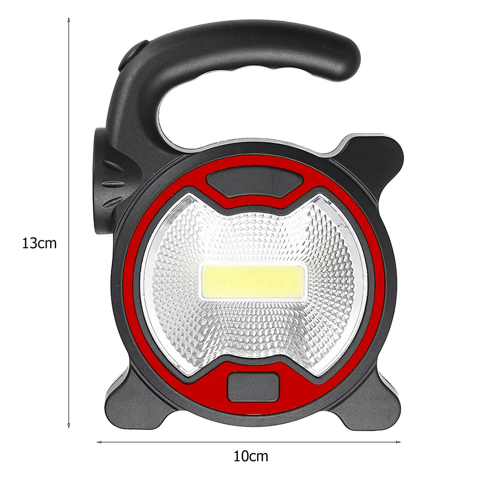 Battery Powered Portable COB LED Work Light Handheld Lantern Flashlight Outdoor Tent Camping Lights with Handle (without Battery) camping light,portable flashlight,portable lanterns,camping lamp,camping lantern
