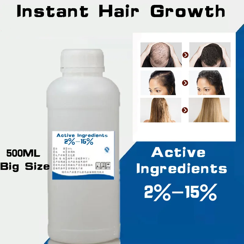 

500ml Original Active Ingredients Topical Solution 2% 5%10% 15% Instant Hair Growth Essence Hair Loss Treatment Thickening Hair