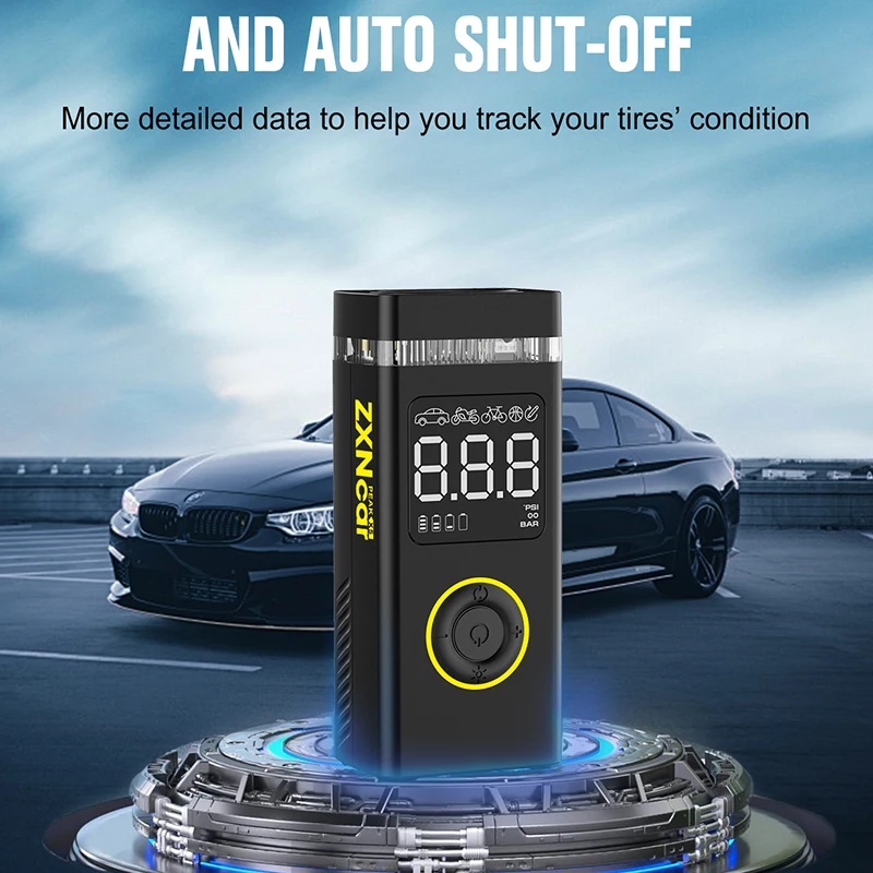 Rechargeable Air Pump Tire Inflator Portable Compressor Digital Cordless For Motocycle Bicycle Balls portable air compressor