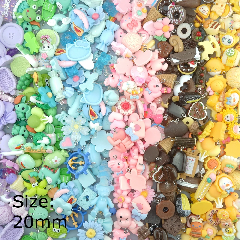 200 Ciondoli In Resina A Tema Alimentare - Ciambelle, Gelati, Hamburger Per Craft, Scrapbooking, Decorazioni Fai-da-te - Foto 7