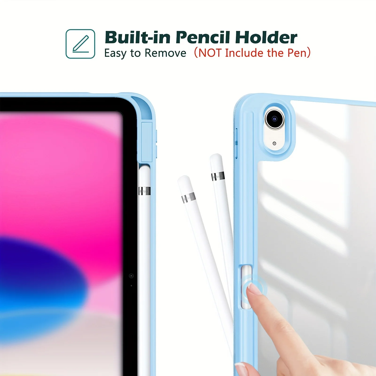 Versatile Tablet Protective Clear PC Cover with Wake Feature