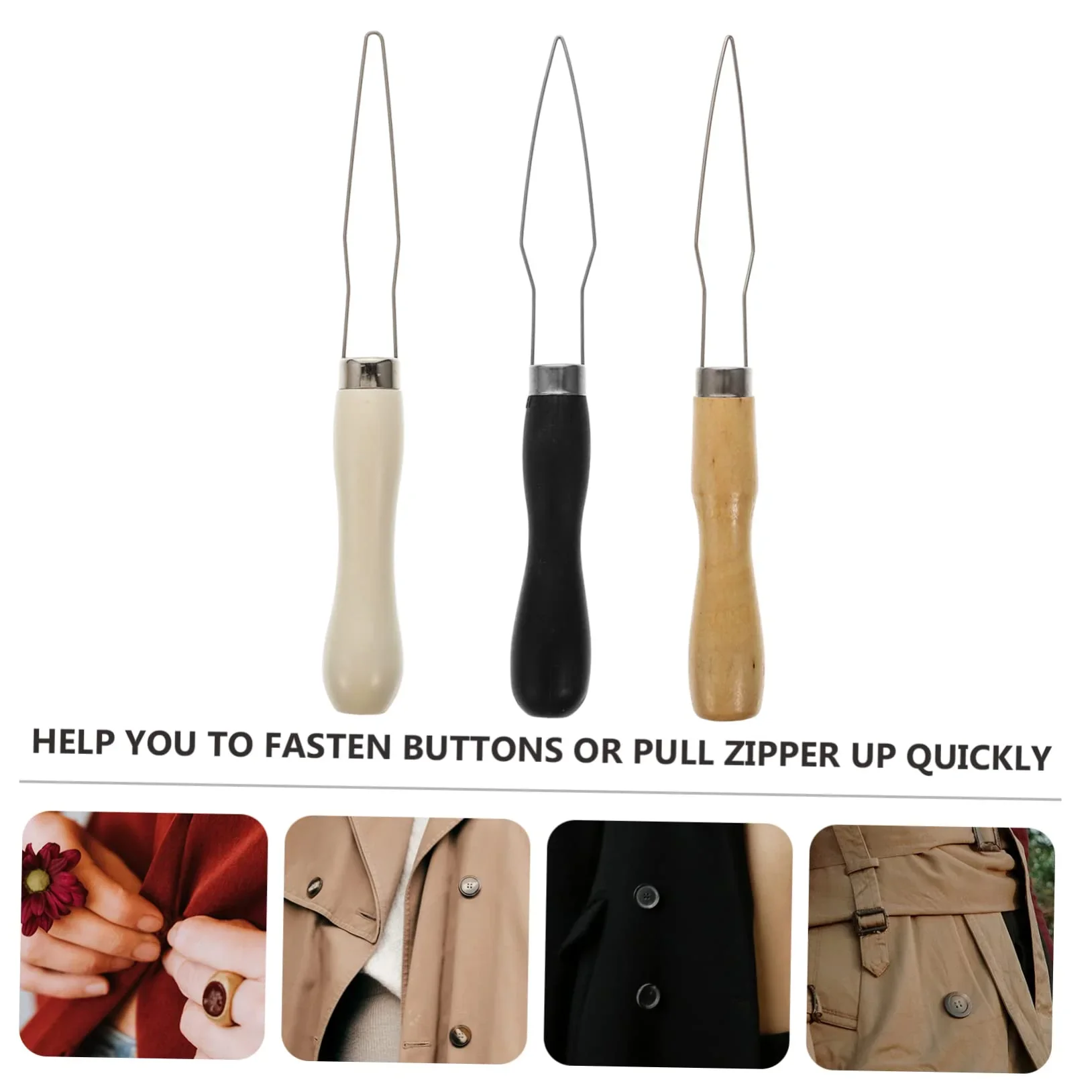 Dressing Stick 1 New Button Hook Helper - One handed Easy Buttoning  Arthritis Home Aid Tool Helper Kit Zipper Puller - AliExpress