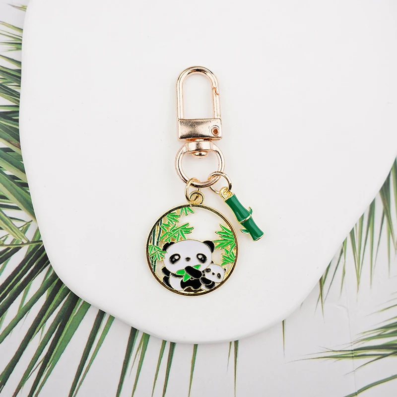 Portachiavi Fushi con Panda e bambo in vari stili _02