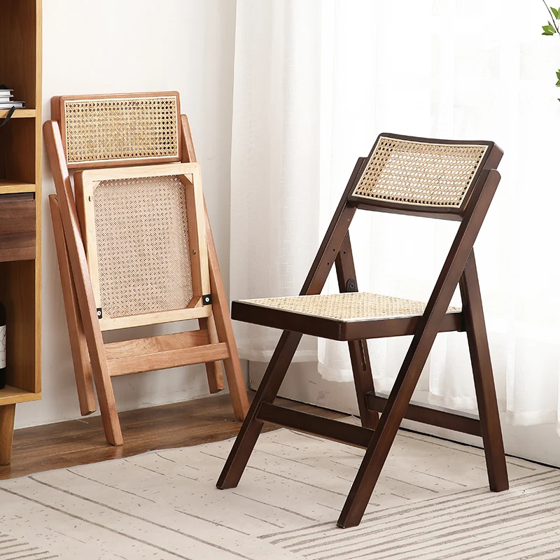 

Cane Chair Foldable Simple Designer Leisure B&B Vintage Medieval Chandigarh Chair Solid Wood Backed Dining Chair