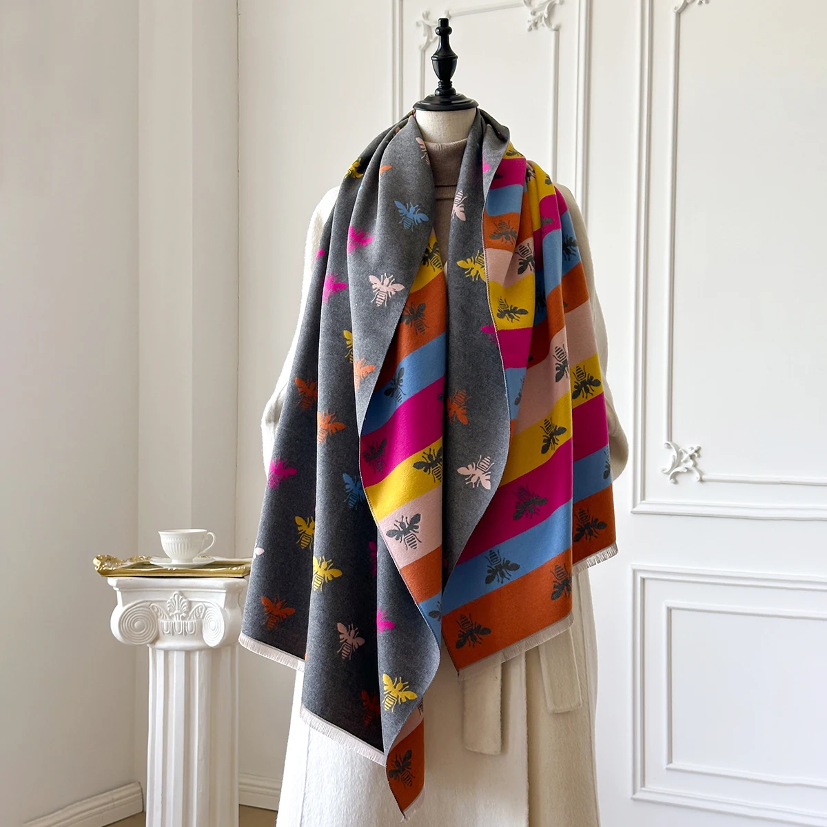 New Luxury Autumn and Winter Cashmere Print Scarf Women Warm Pashmina Poncho Scarves Fashion Shawl Thick Foulard Bufanda