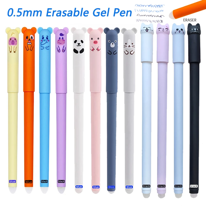 BBLIKE Bolígrafos Borrables 10 Colores + 10 Recambios - Punta 0.5mm, Tinta Termo-sensible Sin Residuos, Ideal Para Estudiantes Y Adultos