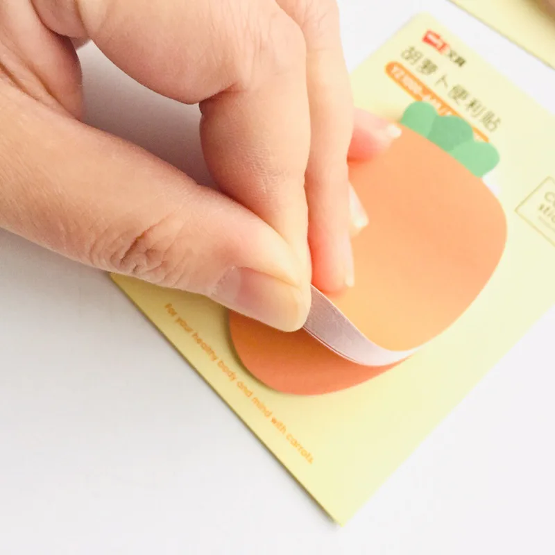 Carrot Memo note Cartoon Notebook Paper Stick Creative Message Note Stationery for Students