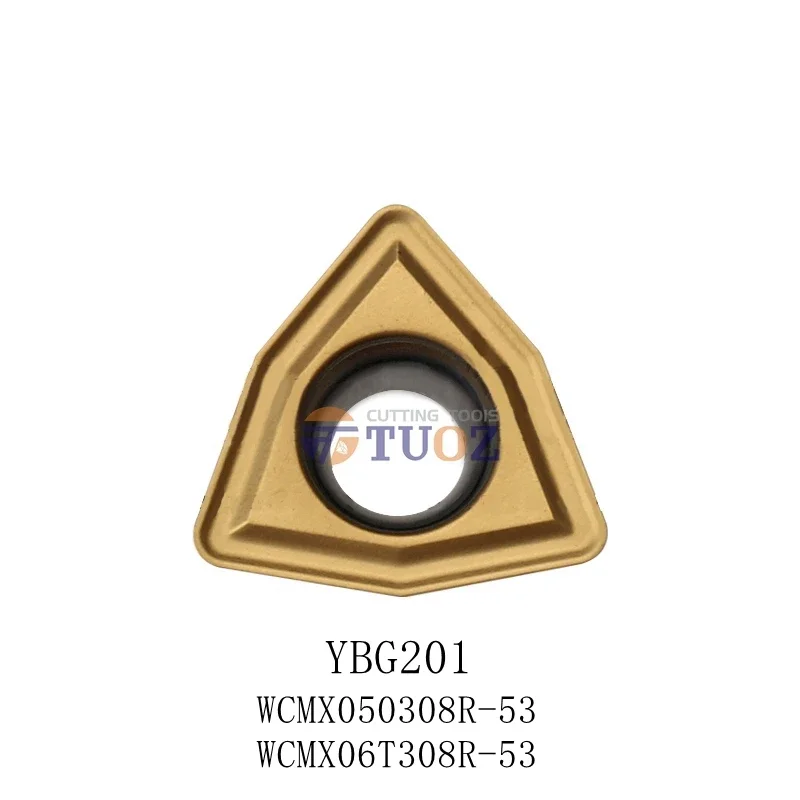 Original WCMX050308R-53 WCMX06T308R-53 YBG201 WCMX 0503 06T3 U Drilling Bit Carbide Insert CNC Lathe Turning Blade Cutting Tool