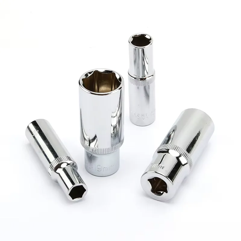 CRV 12-teiliges 3/8-Zoll-Treiber-Set mit tiefen langen Steckdosen, 65 mm Länge, 10 mm Vierkantloch, 8, 9, 10, 11, 12, 13, 14, 15, 16, 17, 18, 19 mm – Detail 3