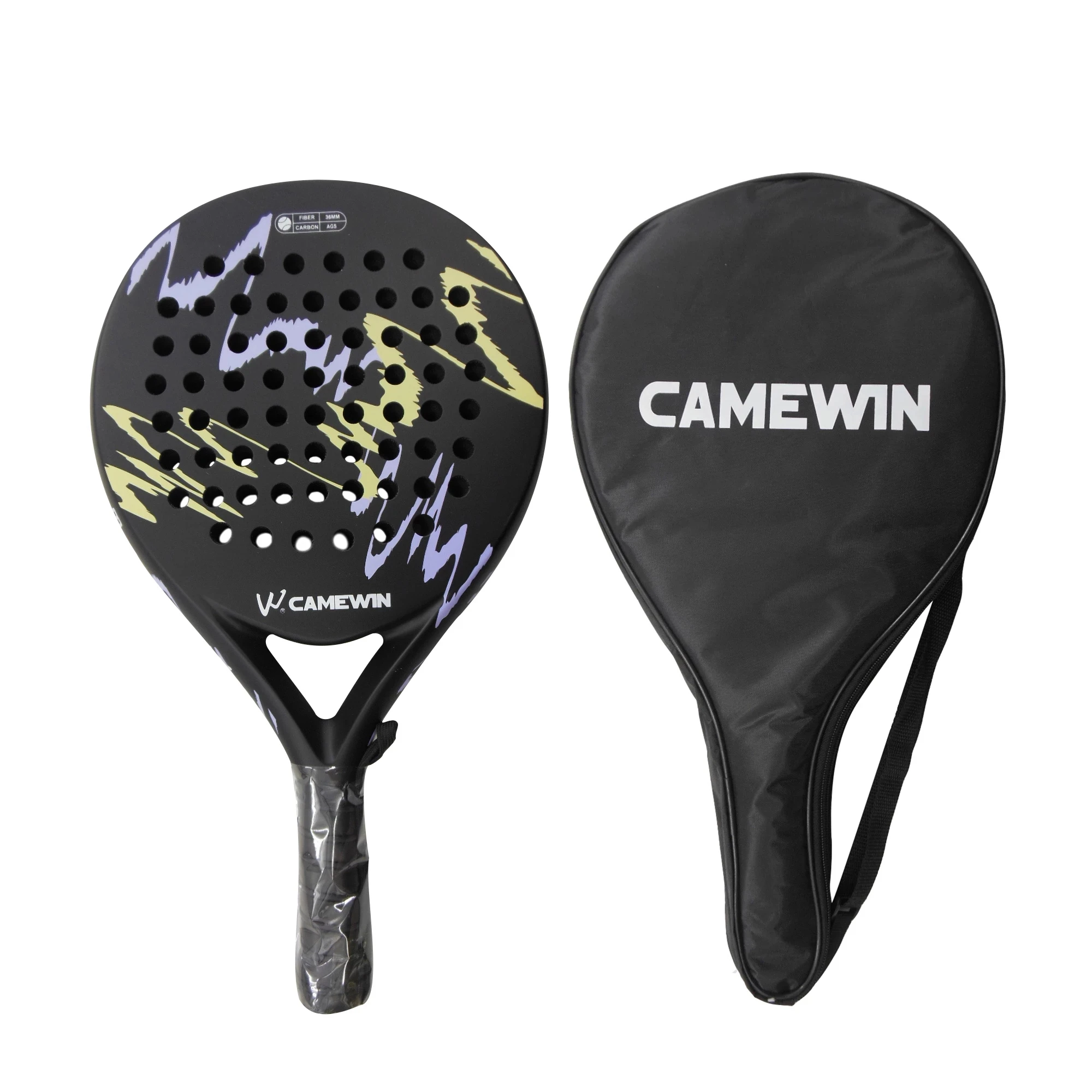 CAMEWIN Beach Tennis Racket Carbon Professional Carbon and Glass Fiber Padel Tennis Racket Soft Face Paddle Racquet with Bag tennis racket padel racket tennis racket set
