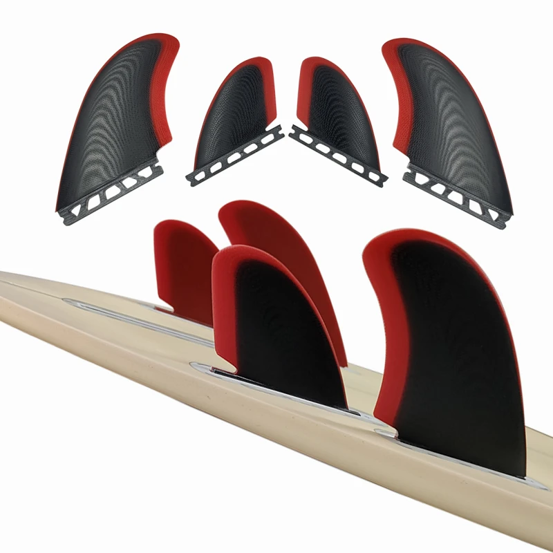 UPSURF FUTURE Fins Fiberglas Surf Quad Fins Twin Rear/Twin Keel Single Tabs Surfboard Stabilizer Surfing 2/4