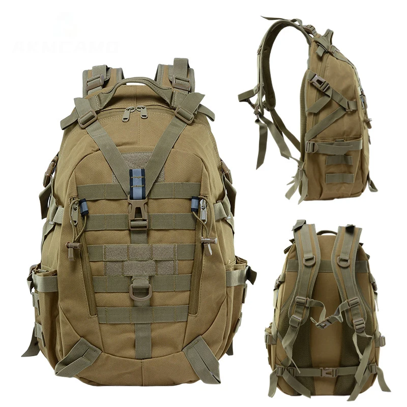 

40L Tactical 3P Backpack Trekking Military Bag Men Molle Nylon Outdoor Sports Travel Army Camping EDC Hiking Hunting Bags
