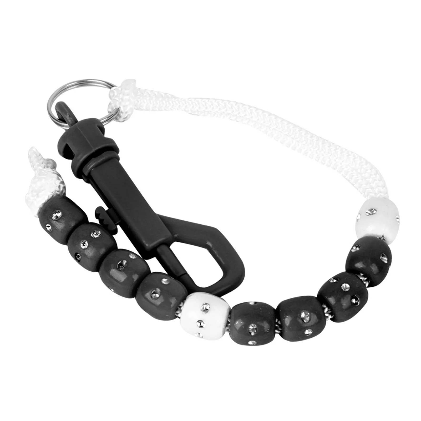 Golf Bead Chain Score Counter Nylon with Artificial Shining Stone Golf Supplies Black Pink Supplies
