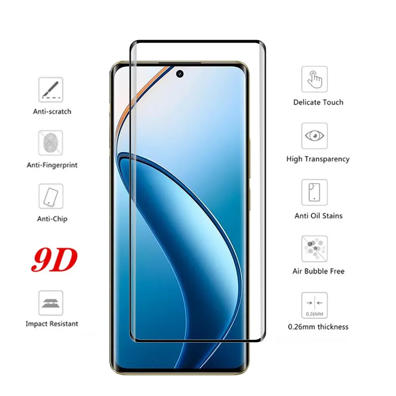 New Upgrades Screen Protector For Realme 12 Pro Plus Tempered Glass 9D Curved selvedge For Realme 12proplus Soft Lens film