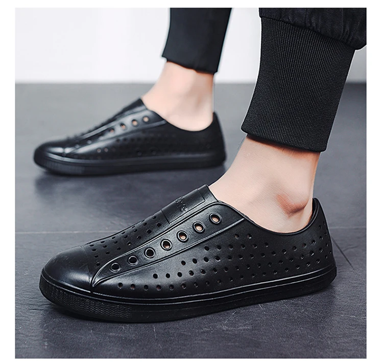 Summer Garden Wooden Sole Baotou Shoes Men's and Women's Universal Quick Drying Sandals Outdoor Anti sli_voghion.com