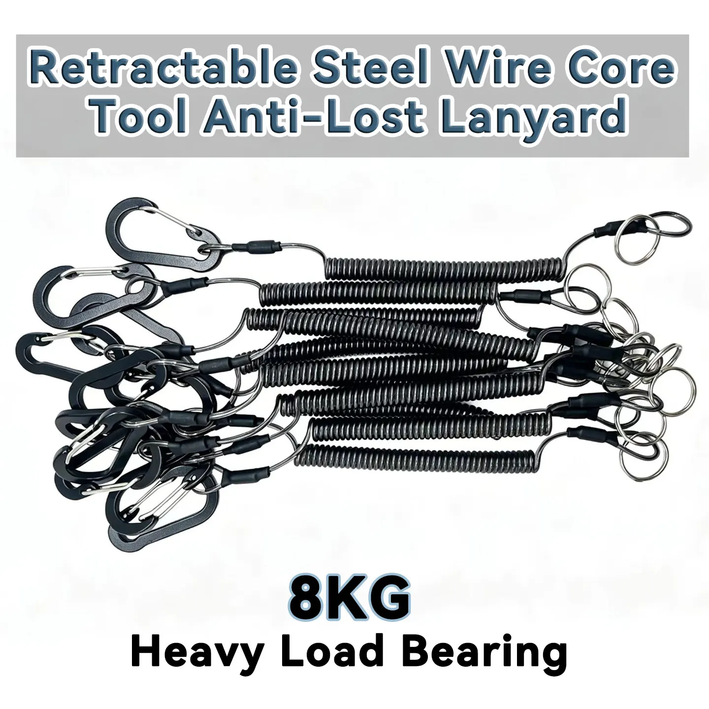 Durable Steel Core Retractable Anti-Loss Lanyard