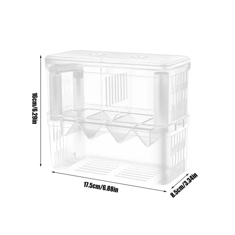 A45G-Fish Breeding Box Double-Layer Acrylic Breeding Tank Isolation Box Transparent Detachable Hatching For Guppy Shrimp