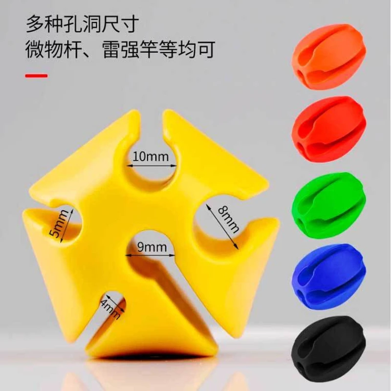 2pcs Portable Fishing Pole Holder Fishing Rod Ball Retaining Clip Protector Rod Storage Straps Racks Fishing Accessories