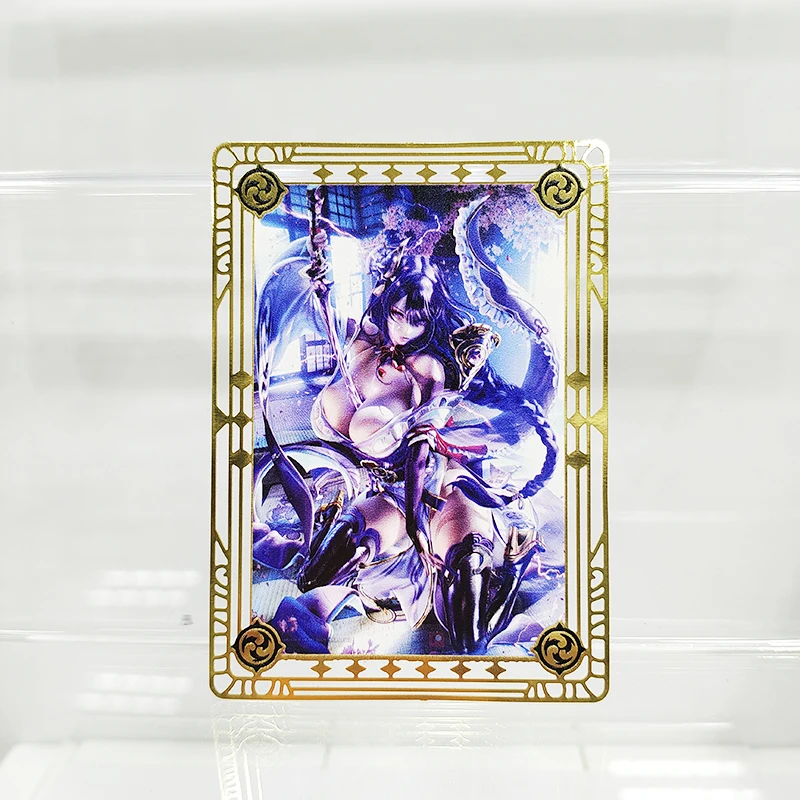 

Diy самостоятельное изготовление Genshin Impact Raiden Shogun коллекция открыток полых металлических карт Xianyun Kawaii аниме-Открытки Подарочные игрушки