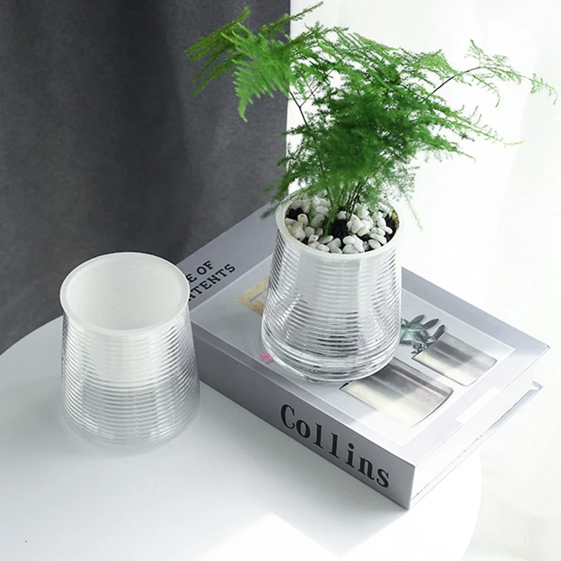 Hydroponic Plants Pot flower pot hydroponic flower pot plant pot Self Watering Indoor Mini Succulent Planter Tabletop Vase for Home Office Bonsai Decor