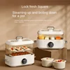 220V Electric Steaming Cooker Household Automatic Multi Cooker Electric Hot Pot Steamer 1 Layer/2 Layers Available 1