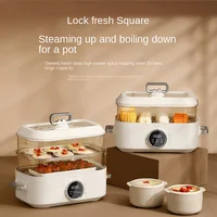 220V Electric Steaming Cooker Household Automatic Multi Cooker Electric Hot Pot Steamer 1 Layer/2 Layers Available 1
