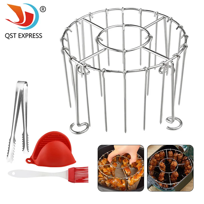 Air Fryer Oven 24 String Grill Stainless Steel detachable vertical barbecue skewer bracket baking needle