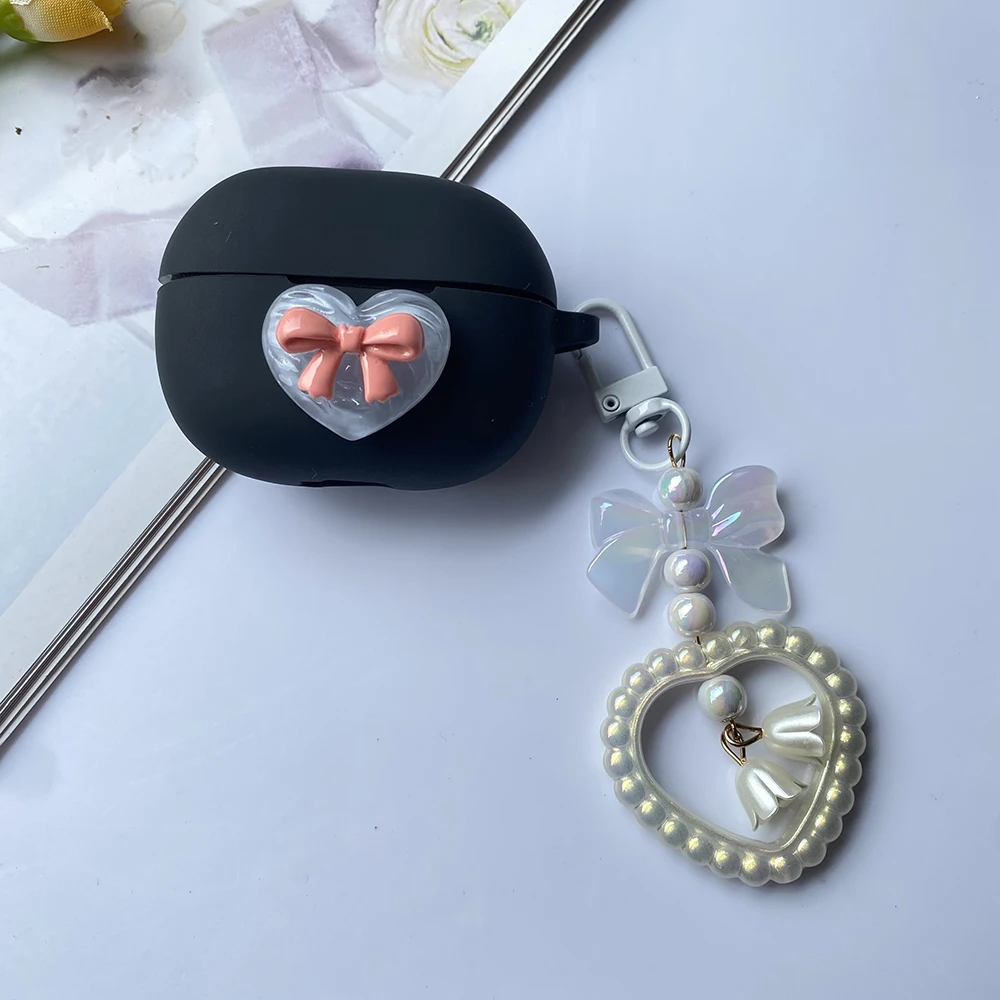 Cute cartoon Case for JBL Tune 215 Case flower Silicone Earphone Cover with Keychain Accessory Box for JBL T215 TWS