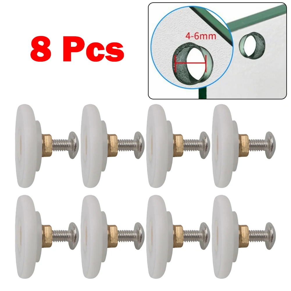 25/27mm Replacement Brass Bathroom Shower Door Roller Durable Roller Shower Rooms Cabins Pulley Room Wheels Pulley