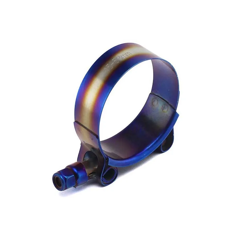 Tubo flessibile di aspirazione con morsetto di scarico con bullone a T da 45 mm a 98 mm blu titanio Accoppiatore in silicone per intercooler turbo in acciaio inossidabile