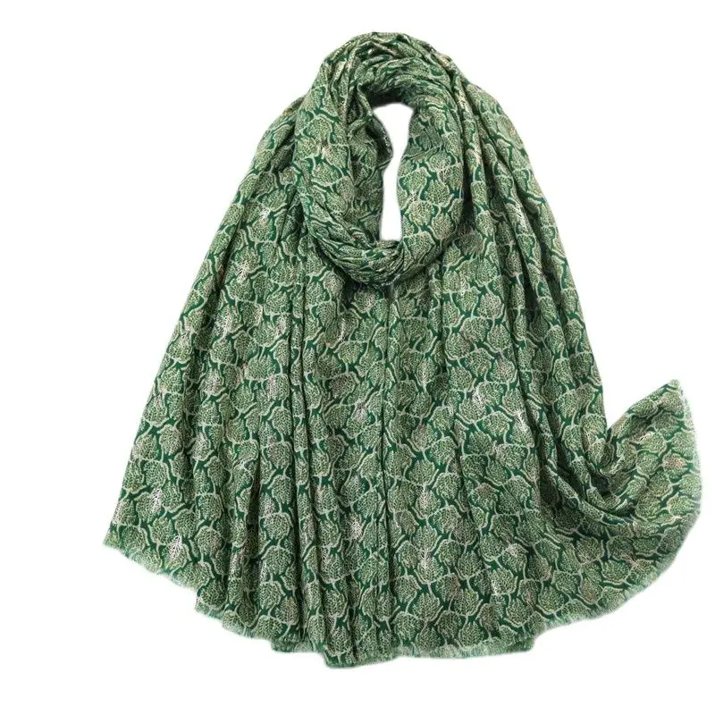 Women Fashion Luxury Brand Cotton Scarf Lovely Floral Fringe Shawl Autumn Winter Wrap Hijab Lady Pashmina Viscose Foulards Stole