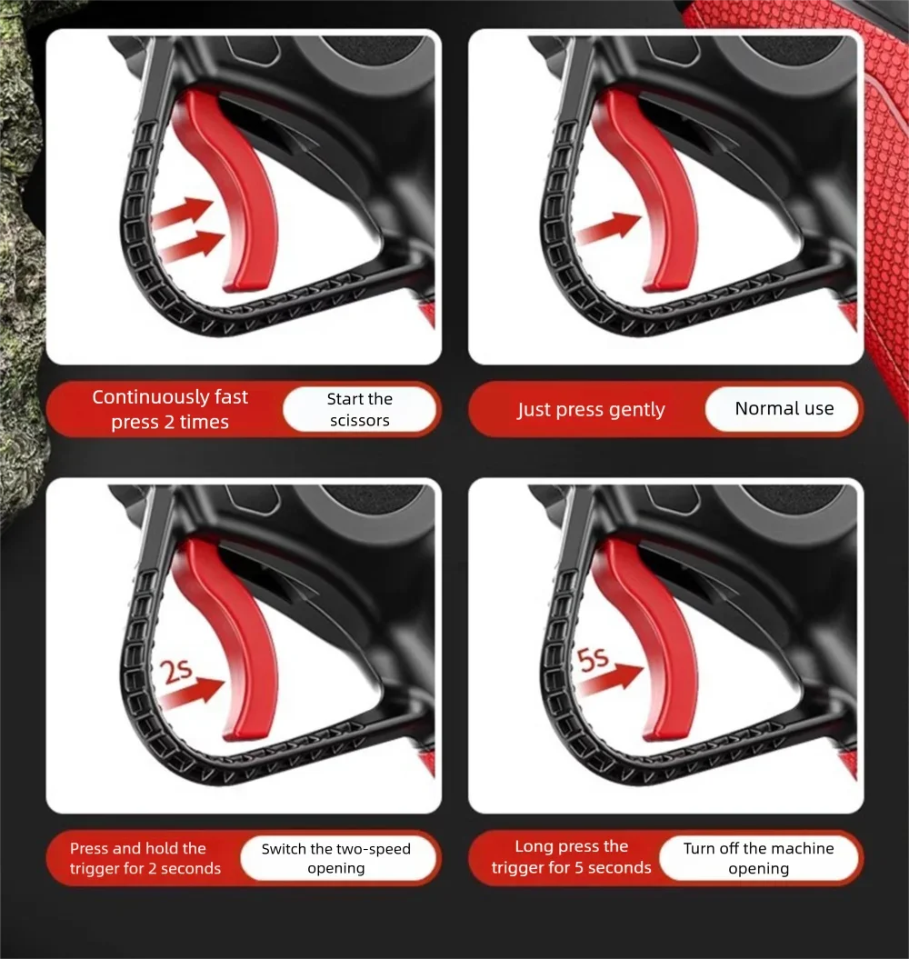 Efficient Fruit Tree battery pruner Cordless pruning shears Electric Scissors Pr