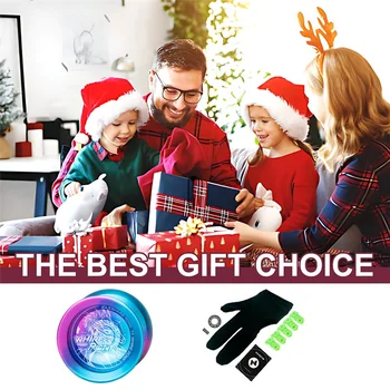B05C-LESHARE Professional Responsive Yo-Yo Magic Yoyo Set With Replaceable Bearings And Gloves For Kids Beginners, With 5 Rope 1
