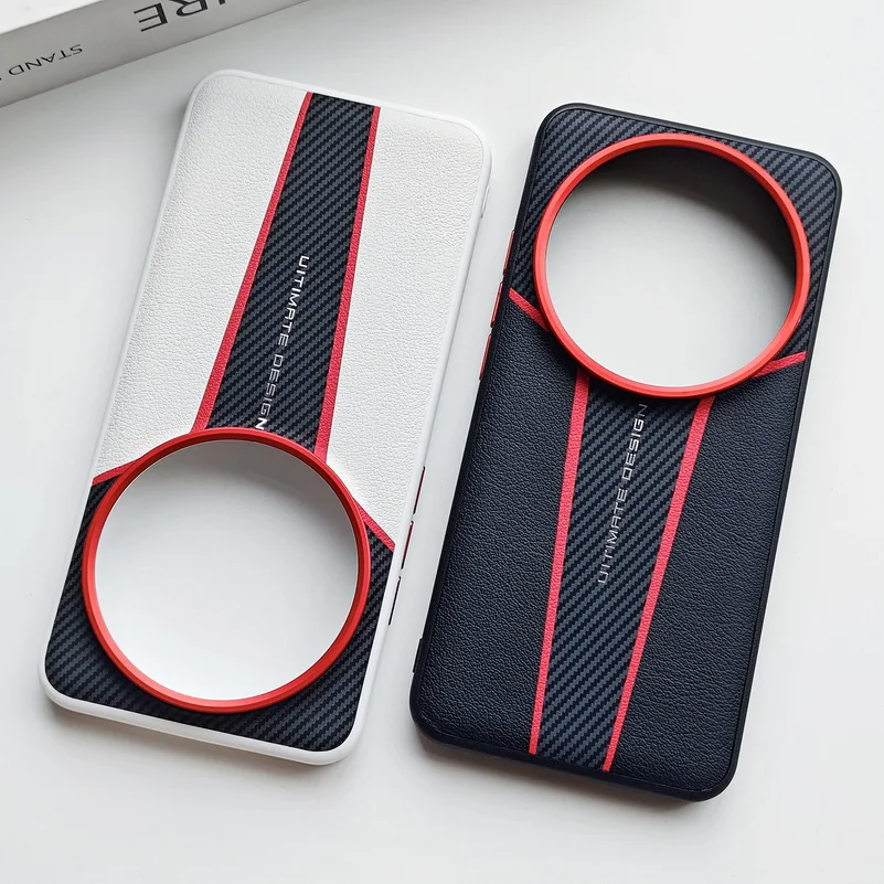 Carbon Fiber Leather Phone Case with Enhanced Camera Protection