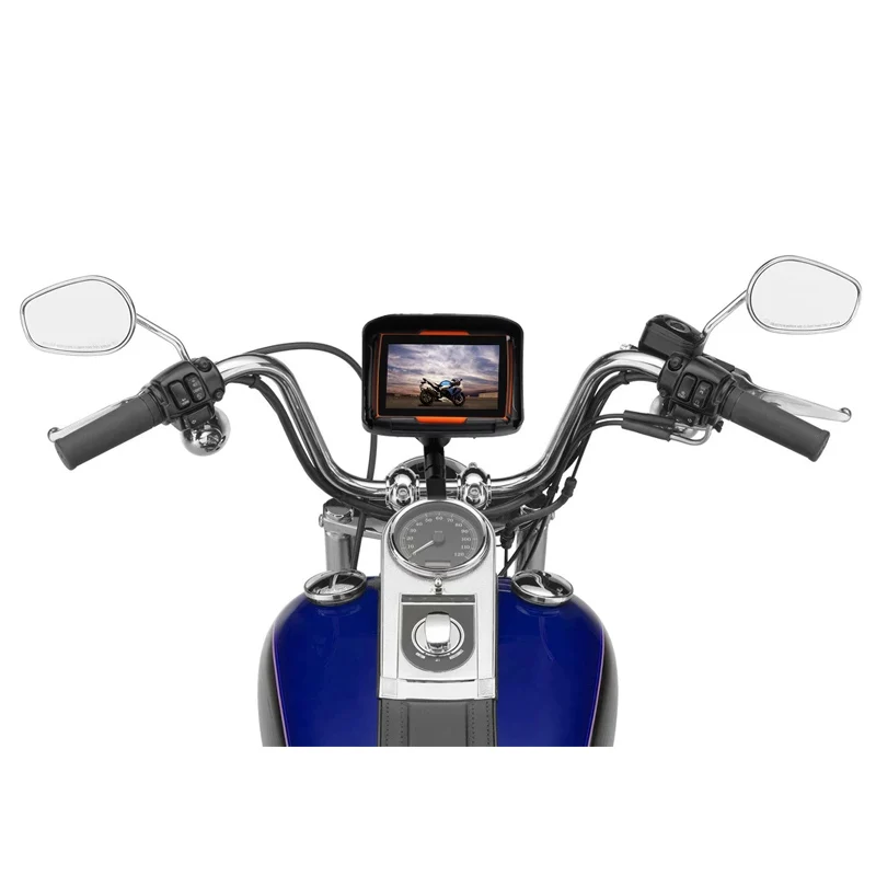 4.3인치 오토바이 GPS 네비게이션 및 자동차 GPS 블루투스 추적기 방수 IPX67 FM BT Bullit 8GB 무료 igo 맵