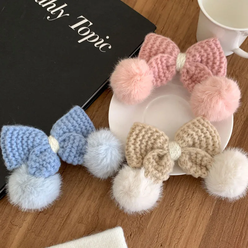 Рисунок 2 - Милые заколки для волос из шерстяной пряжи с бантом