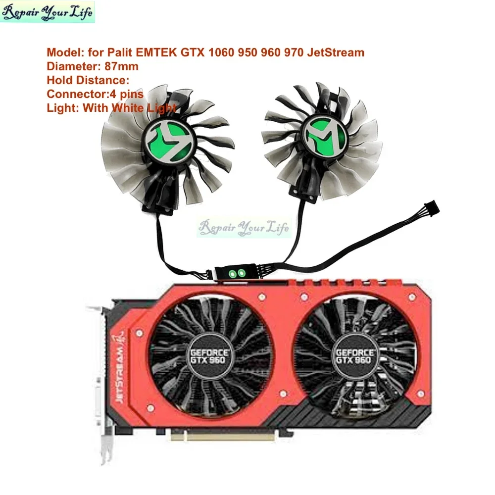 GA92S2H Computer Graphics Card Cooler Fan for Palit GTX 950 GTX960
