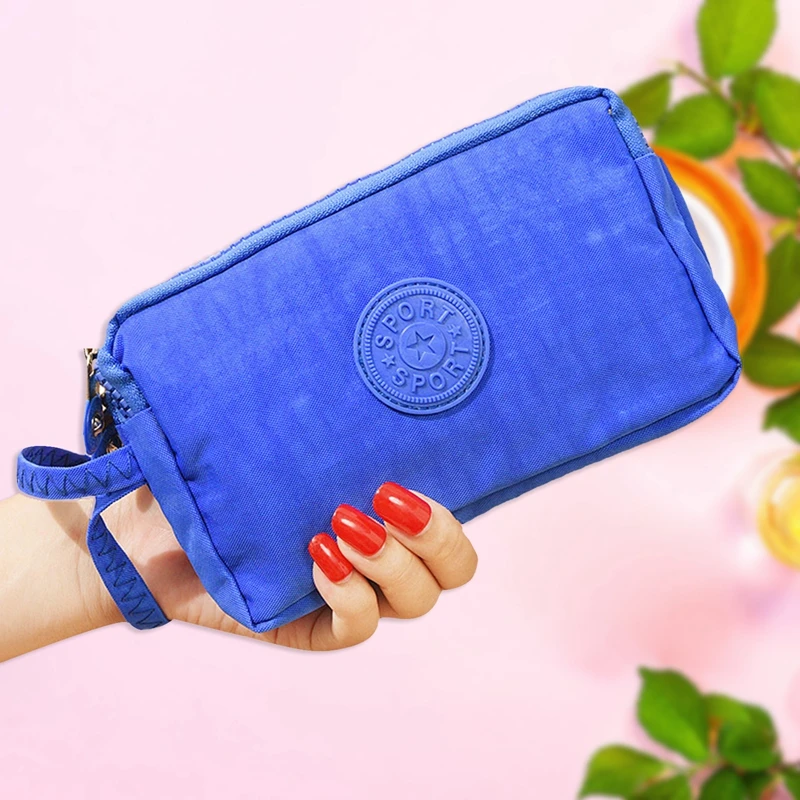 Women's Fashion Clutch Wallet with Three Zippers description 10