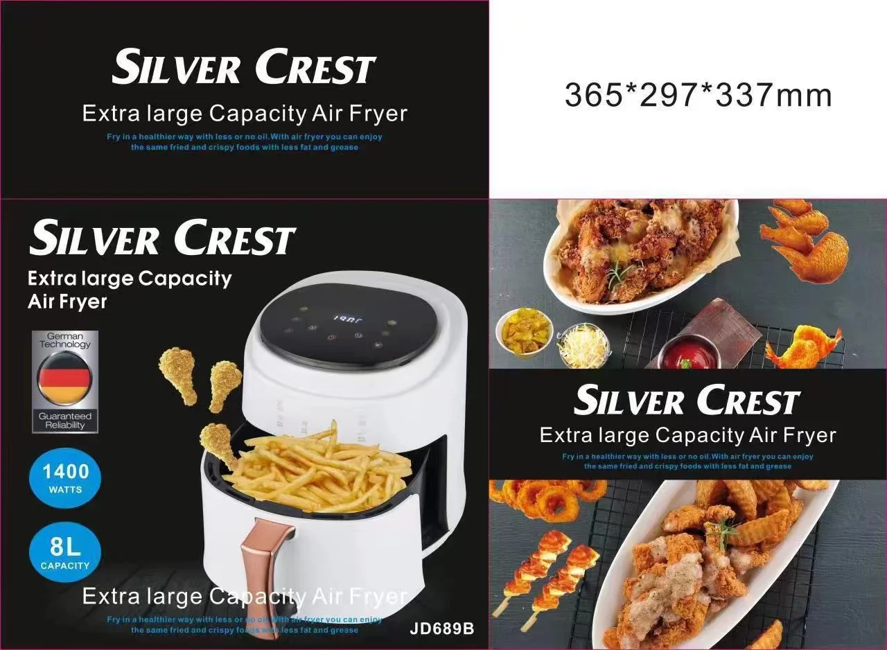 Kitchen appliances air Fryer 6 in 1 Black 1400w Healthy Oven Non-stick Multi-function digital touch Air fryer home appliances 3