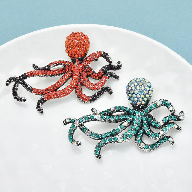 Incantevole spilla con perline di meduse rosa - Gioielli sotto il mare, regalo per animali marini - Italia