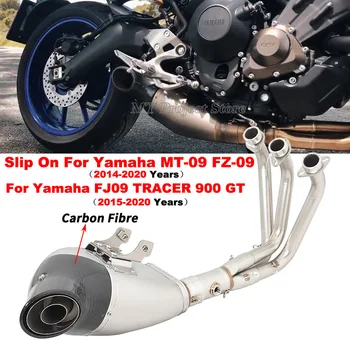 Full System Motorcycle Exhaust Escape Modify Muffler Moto For YAMAHA MT-09 MT09 FZ-09 FZ09 FJ-09 FJ09 TRACER 900 GT 2014 - 2020