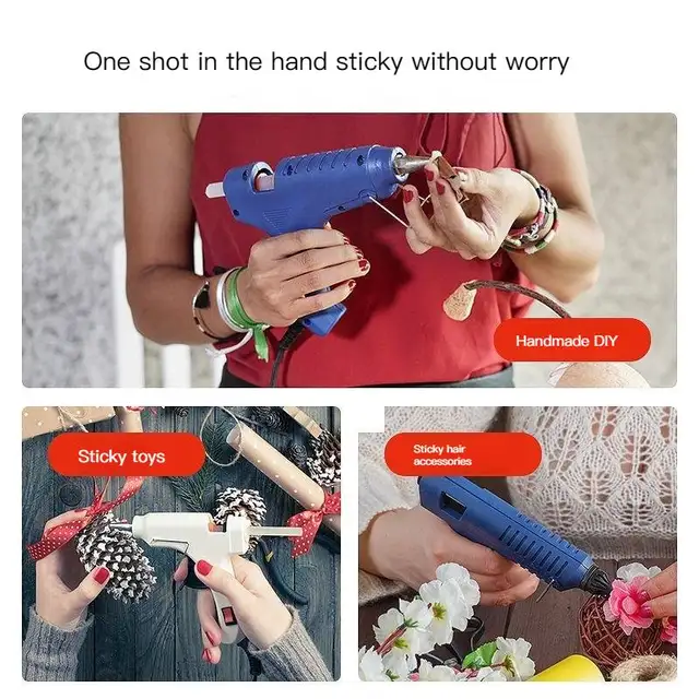 70W Mini Hot Melt Glue Gun with 7mm Glue Sticks - DIY and Repair Tool 6
