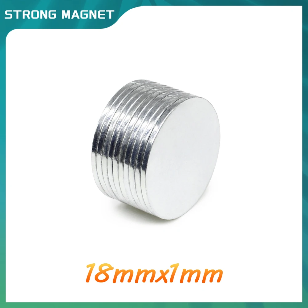 10/20/50/100/150/200PCS 18×1 Thin Round Search Magnet N35 Permanent Neodymium Magnet Strong 18*1 Disc Rare Earth Magnet 18x1mm