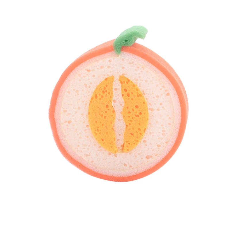 Cute Fruit Shape Bath Sponge Soft Shower Brush Dead Skin Removal Bathroom Body Scrubber Exfoliating Cleaner Women Men Kids 5