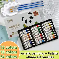 12/18/24 Acrylic Paint Set+palette+3 pen -0.169oz /5ml each, suitable for beginners, love painting 1