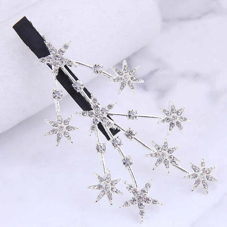 2022 Korea New Sweet Crystal Hair Clip Headwear For Women Fashion Girl Gold Silver Hairgrip Hair Accessories Barrettes Side Clip claw hair clips