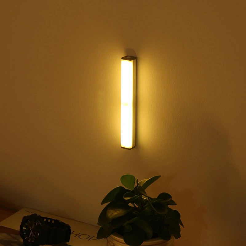 LED Under Cabinet Night Light With 6/10 LEDs PIR Motion Sensor Wireless Lamp for Closet Cupboard Wardrobe Bedroom Stairs Kitchen